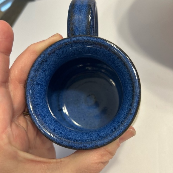 Beautiful Electric Blue Antique Archeology Handcrafted USA Stoneware Mug NEW - Picture 7 of 7